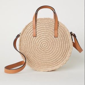 H&M Round Paper Straw Handbag